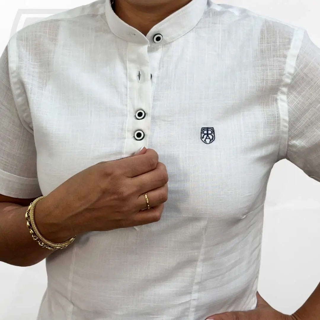 Camisa bata feminina branca