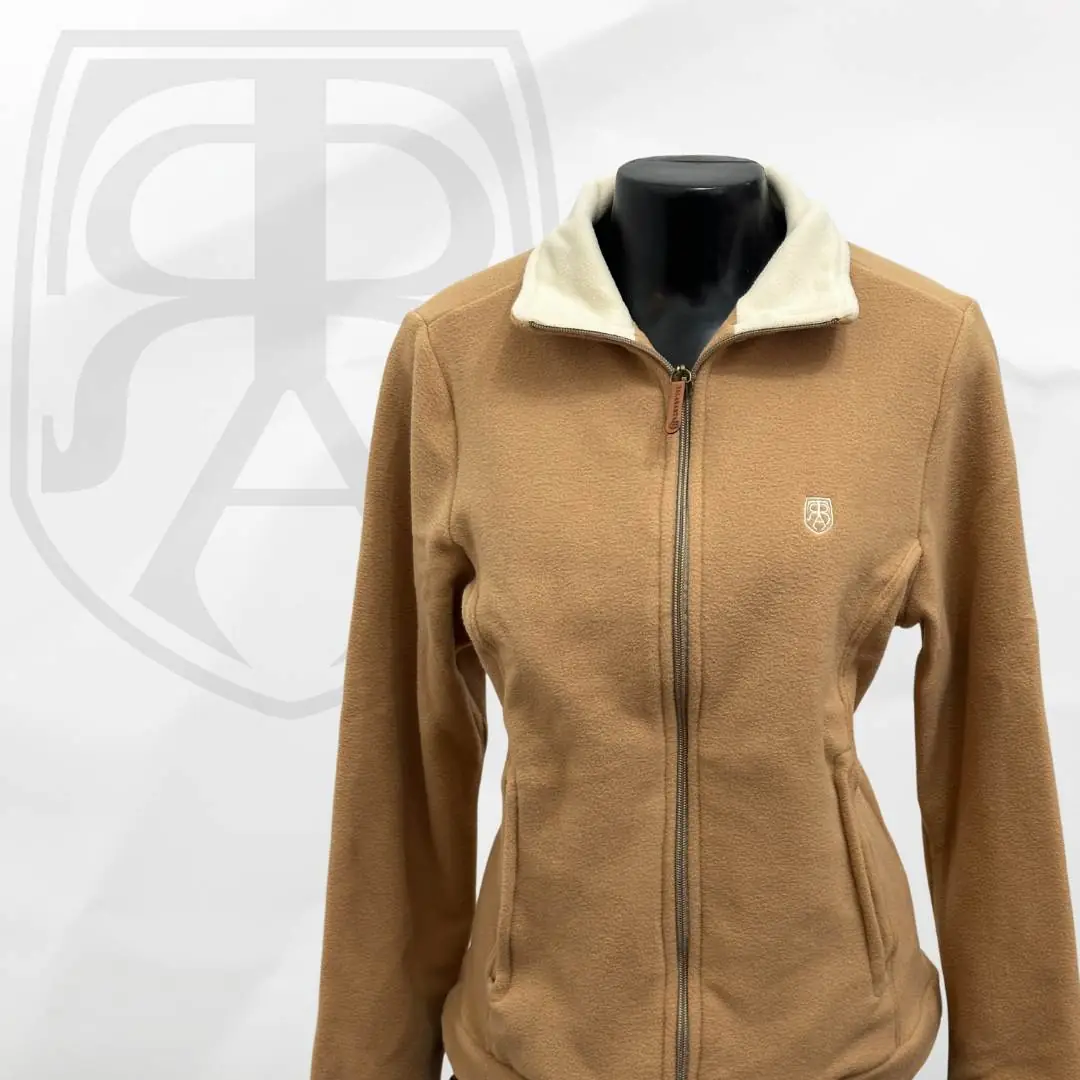 Jaqueta fleece feminina bege